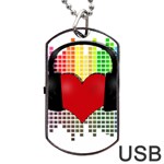 Music Dog Tag USB Flash (Two Sides) Front