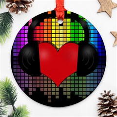 Love Music Ornament (round) by Valentinaart