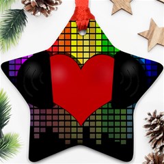 Love Music Ornament (star) by Valentinaart