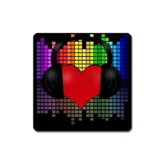 Love Music Square Magnet by Valentinaart