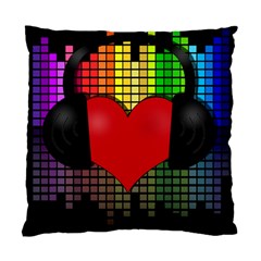 Love Music Standard Cushion Case (two Sides) by Valentinaart