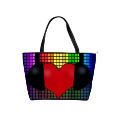 Love Music Shoulder Handbags by Valentinaart