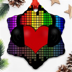 Love Music Ornament (snowflake) by Valentinaart