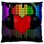 Love Music Large Cushion Case (One Side) Front