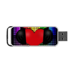 Love Music Portable Usb Flash (one Side) by Valentinaart