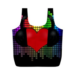 Love Music Full Print Recycle Bags (m)  by Valentinaart