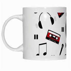 Music Pattern White Mugs by Valentinaart