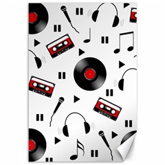 Music Pattern Canvas 12  X 18  