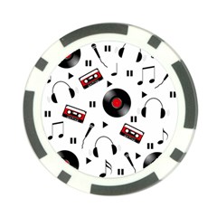 Music Pattern Poker Chip Card Guard by Valentinaart