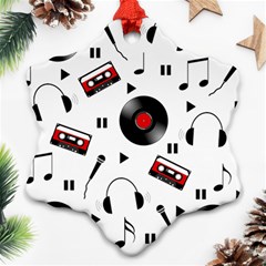 Music Pattern Ornament (snowflake) by Valentinaart