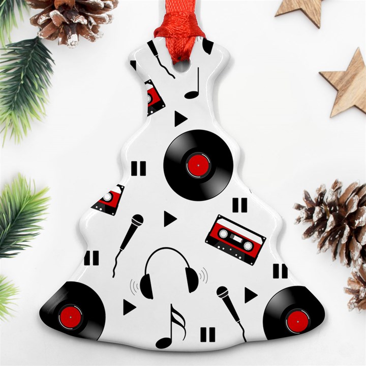 Music pattern Ornament (Christmas Tree) 