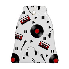 Music Pattern Bell Ornament (two Sides) by Valentinaart