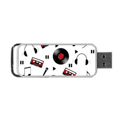 Music Pattern Portable Usb Flash (one Side) by Valentinaart