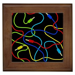 Audio Cables  Framed Tiles by Valentinaart