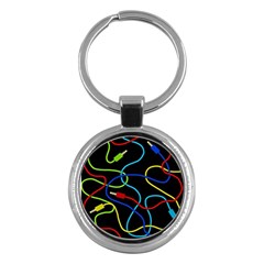 Audio Cables  Key Chains (round)  by Valentinaart