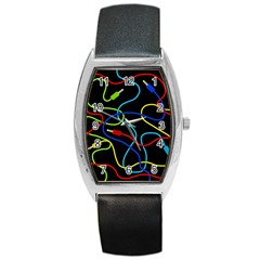 Audio Cables  Barrel Style Metal Watch by Valentinaart