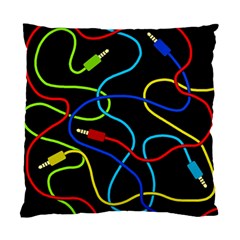 Audio Cables  Standard Cushion Case (one Side) by Valentinaart