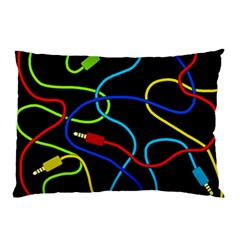 Audio Cables  Pillow Case by Valentinaart