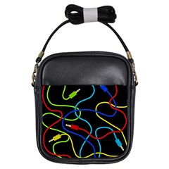 Audio Cables  Girls Sling Bags by Valentinaart