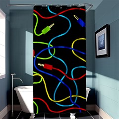 Audio Cables  Shower Curtain 36  X 72  (stall)  by Valentinaart