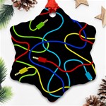 Audio cables  Ornament (Snowflake) Front