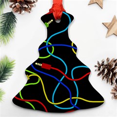 Audio Cables  Ornament (christmas Tree)  by Valentinaart