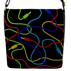 Audio Cables  Flap Messenger Bag (s) by Valentinaart