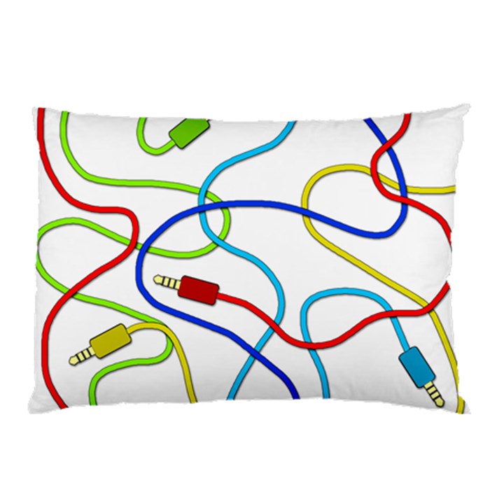 Colorful audio cables Pillow Case