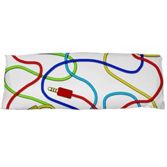 Colorful Audio Cables Body Pillow Case (dakimakura) by Valentinaart