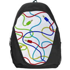 Colorful Audio Cables Backpack Bag by Valentinaart