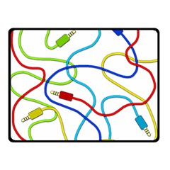 Colorful Audio Cables Double Sided Fleece Blanket (small)  by Valentinaart