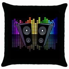 Loudspeakers  Throw Pillow Case (black) by Valentinaart