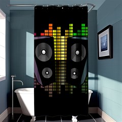 Loudspeakers  Shower Curtain 36  X 72  (stall)  by Valentinaart