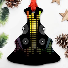 Loudspeakers  Christmas Tree Ornament (two Sides) by Valentinaart