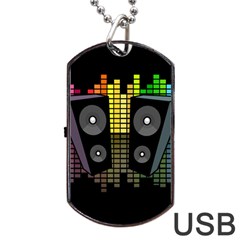 Loudspeakers  Dog Tag Usb Flash (two Sides) by Valentinaart