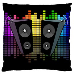 Loudspeakers  Large Cushion Case (two Sides) by Valentinaart