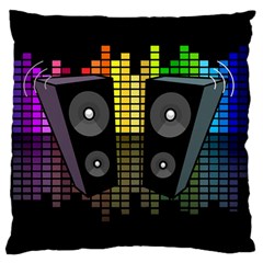 Loudspeakers  Large Flano Cushion Case (one Side) by Valentinaart