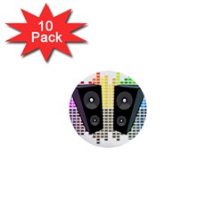 Loudspeakers - Transparent 1  Mini Buttons (10 Pack)  by Valentinaart