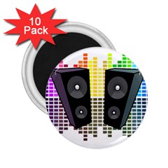 Loudspeakers - Transparent 2 25  Magnets (10 Pack)  by Valentinaart