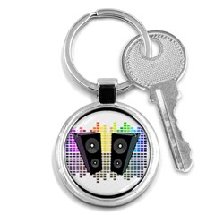 Loudspeakers - Transparent Key Chains (round)  by Valentinaart