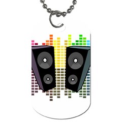 Loudspeakers - Transparent Dog Tag (two Sides) by Valentinaart