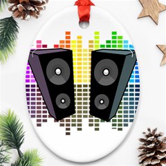 Loudspeakers - Transparent Oval Ornament (two Sides) by Valentinaart