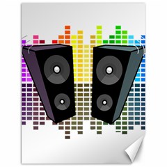 Loudspeakers - Transparent Canvas 12  X 16   by Valentinaart