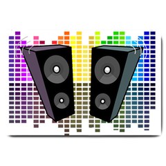 Loudspeakers - Transparent Large Doormat  by Valentinaart