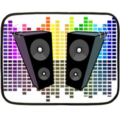 Loudspeakers - Transparent Fleece Blanket (mini) by Valentinaart