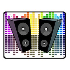 Loudspeakers - Transparent Fleece Blanket (small) by Valentinaart