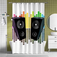 Loudspeakers - Transparent Shower Curtain 48  X 72  (small)  by Valentinaart