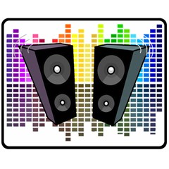 Loudspeakers - Transparent Double Sided Fleece Blanket (medium)  by Valentinaart