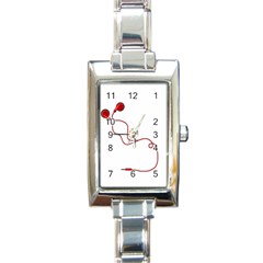 Earphones  Rectangle Italian Charm Watch by Valentinaart