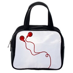 Earphones  Classic Handbags (one Side) by Valentinaart